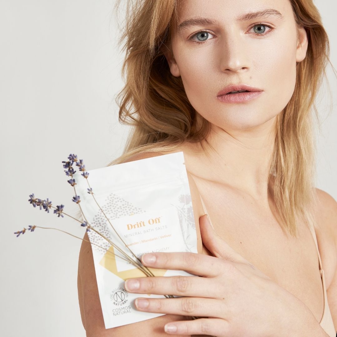 Model holding Drift Off Bath Salts