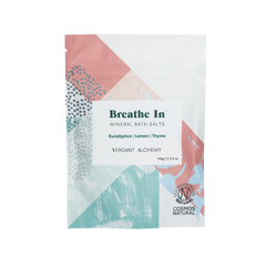Verdant Alchemy Breathe In Mineral Bath Salts to help you breathe when feeling under the weather
