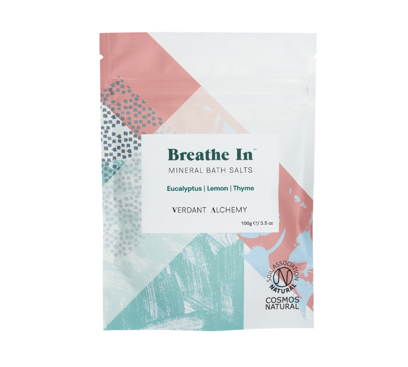 Verdant Alchemy Breathe In Mineral Bath Salts to help you breathe when feeling under the weather