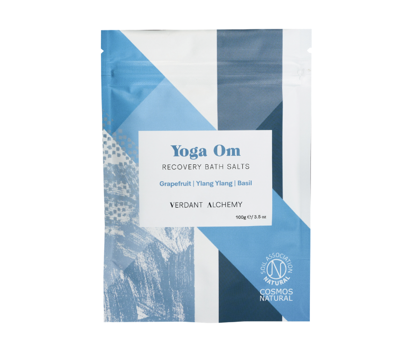 Verdant Alchemy Yoga Om recovery mineral bath salts made with magnesium to help you recover post practice or after exercise