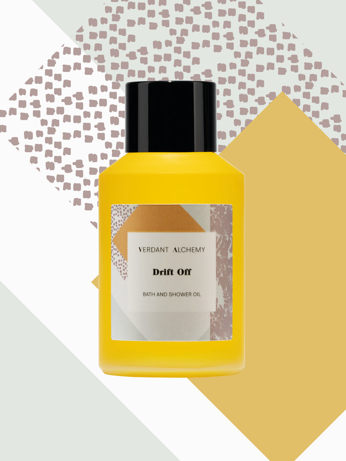 Verdant Alchemy Drift Off luxury natural bath oil made with lavender and vetiver oils to help you sleep 