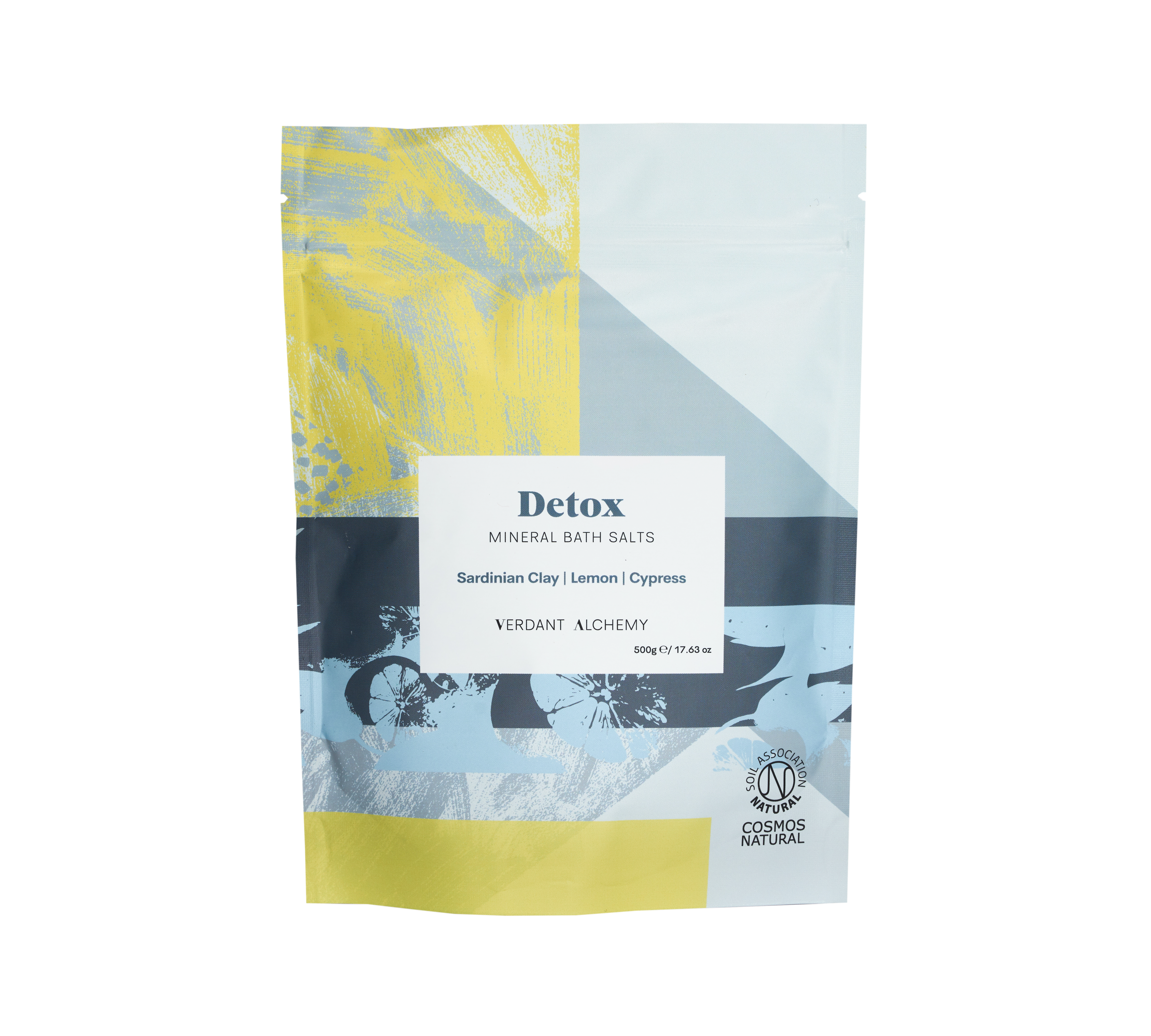 Verdant Alchemy Detox mineral bath salts made with green clay and epsom salts