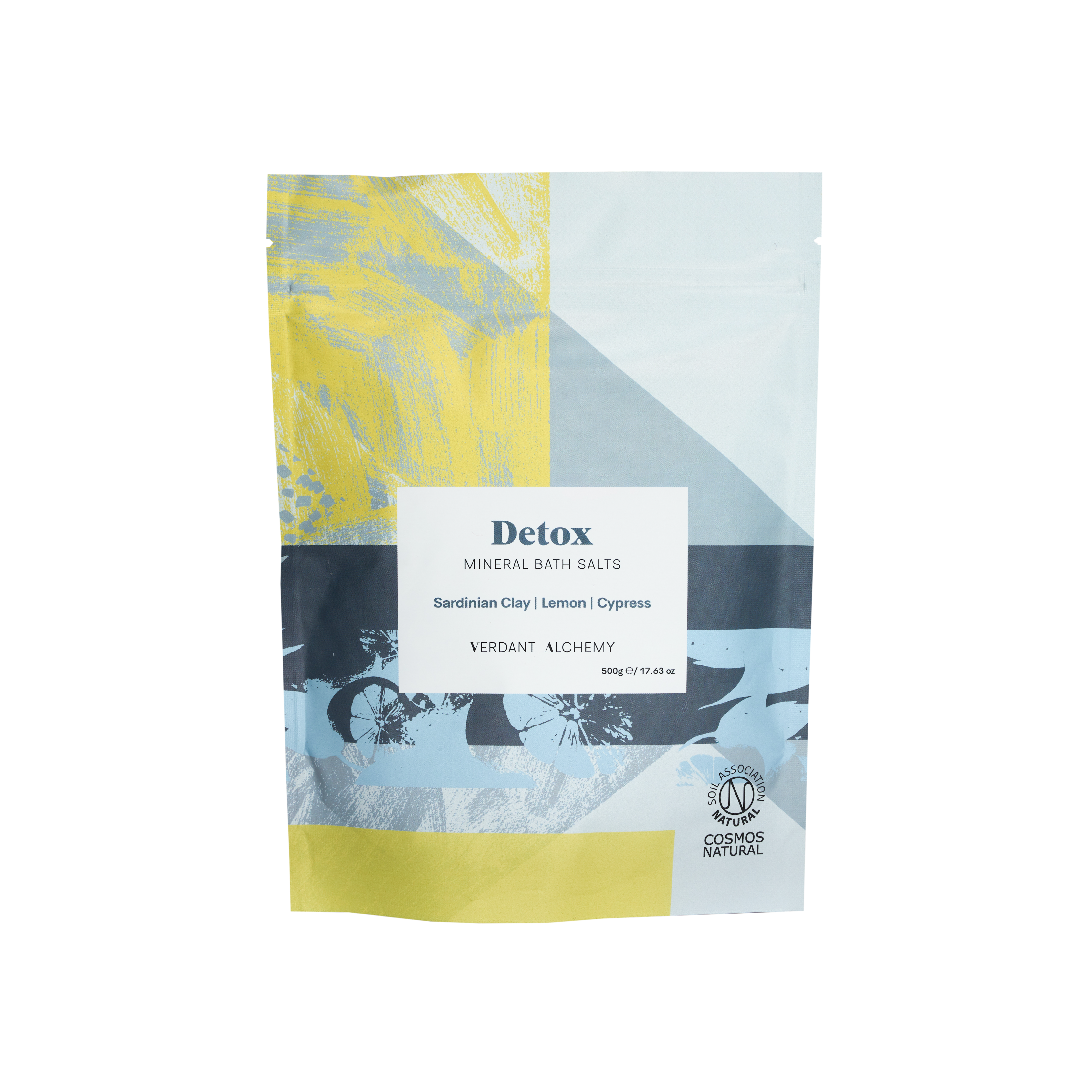 Verdant Alchemy Detox mineral bath salts made with green clay and epsom salts